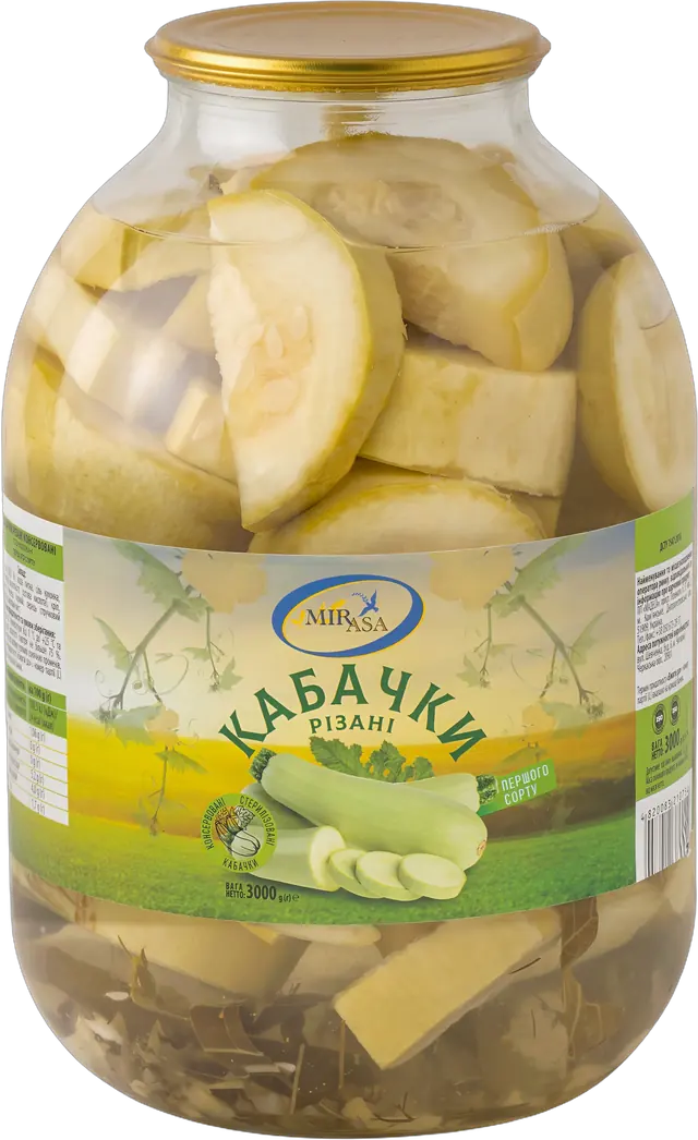 Sliced Pickled Courgettes